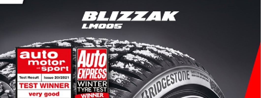 Bridgestone Blizzak LM005: Pirmaujančios žieminės padangos geriausius apdovanojimus gavo ir 2021 m. bandymuose