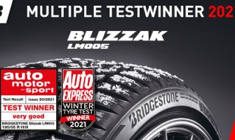 Bridgestone Blizzak LM005: Pirmaujančios žieminės padangos geriausius apdovanojimus gavo ir 2021 m. bandymuose